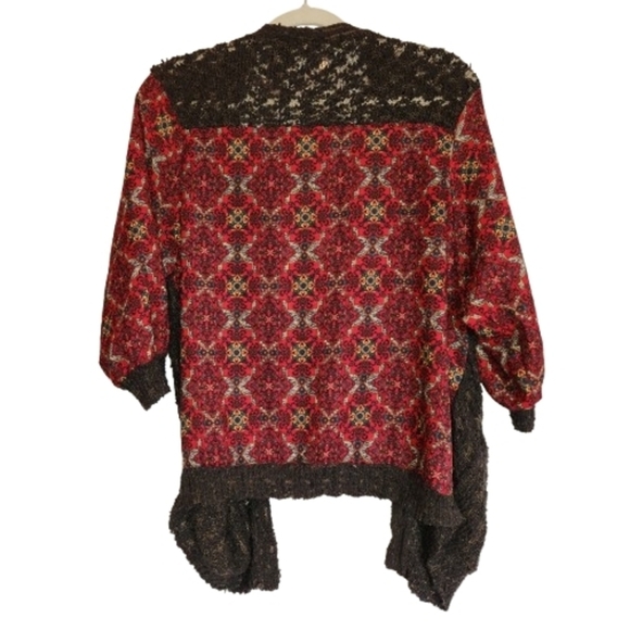 NWOT BKE Boutique Pieced Chiffon Open Weave Flyaway Cardigan Sweater Size S Cute - Picture 2 of 10